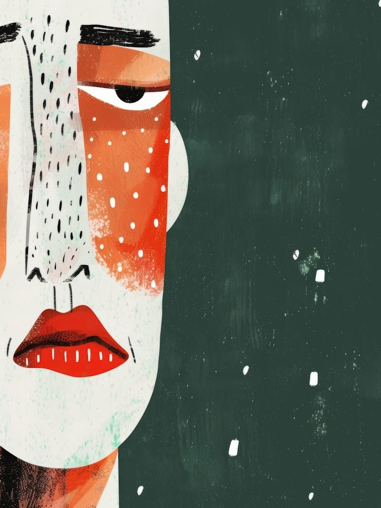 Illustration Of A Sad Face