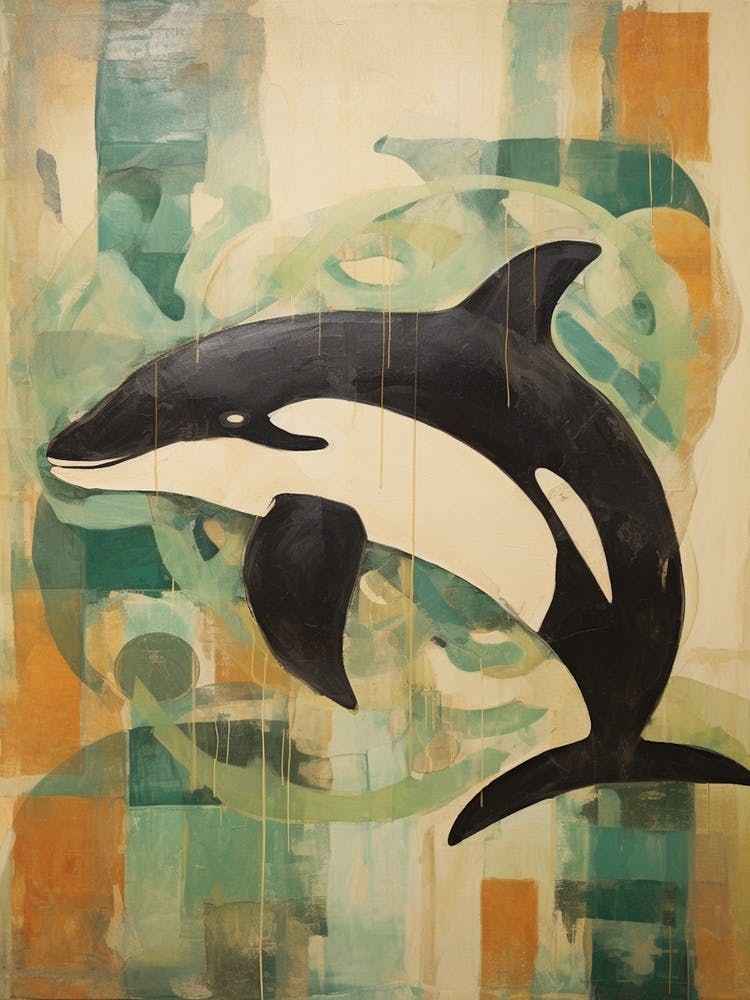 Matisse Style Orca Whale Collage