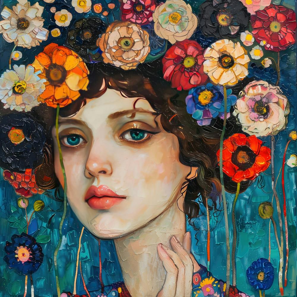 Blossoming Muse: A Homage to Jugendstil