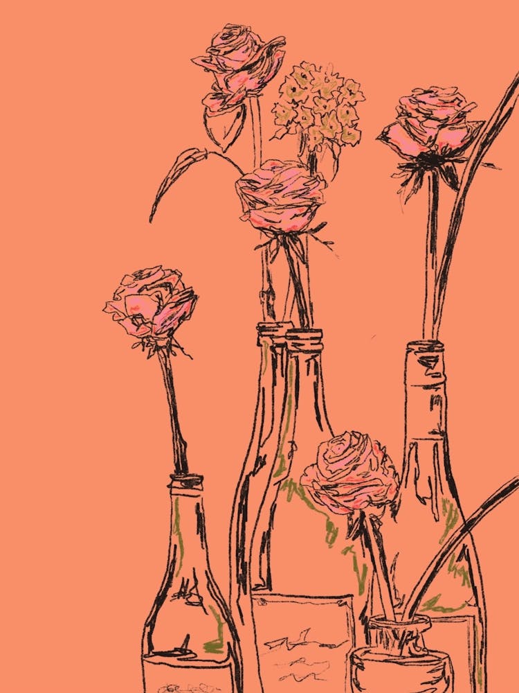 Bottle Vases - Orange 1