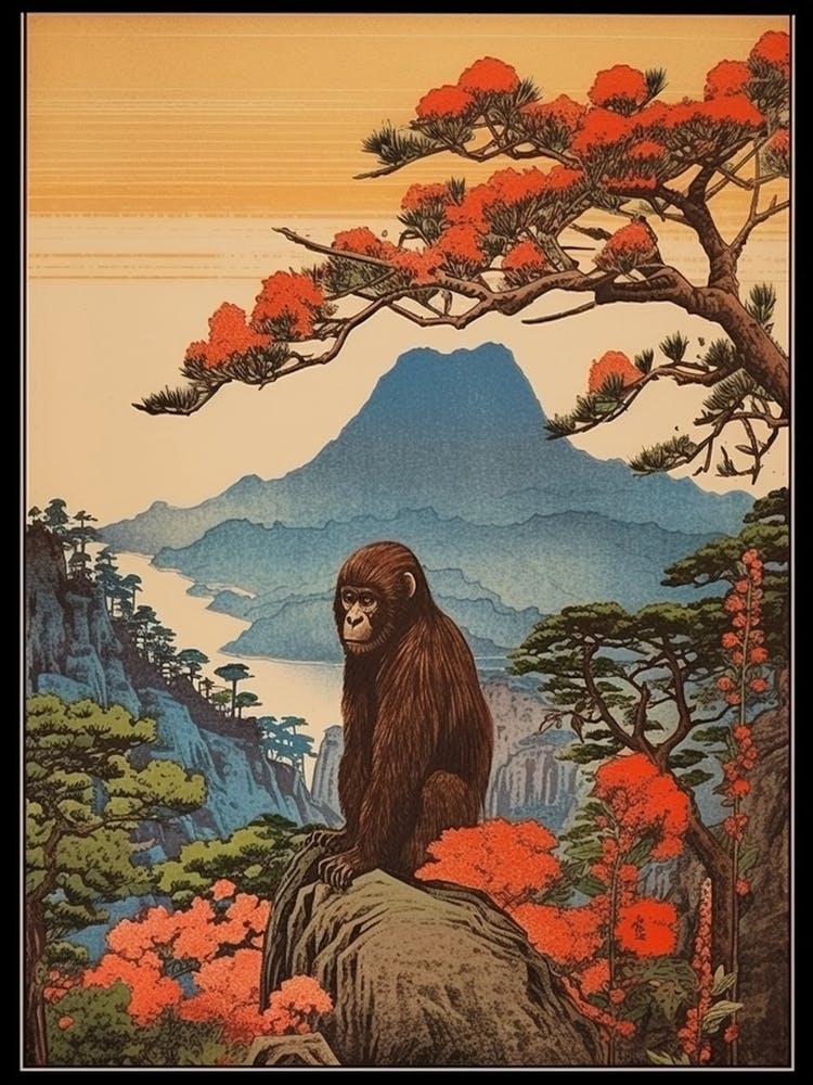 Aogashima Island, Japan Vintage Travel Art 4