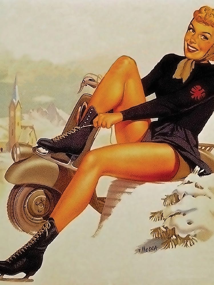 Ice Skating Pin Up Girl