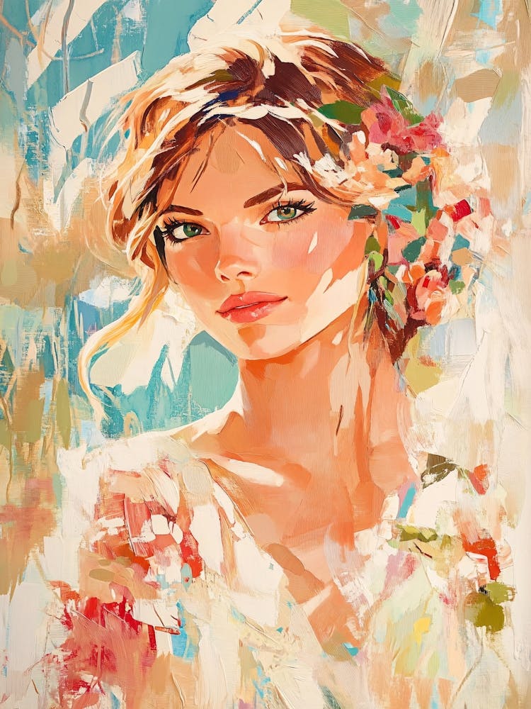 Woman With Flowers In Her Hair 4