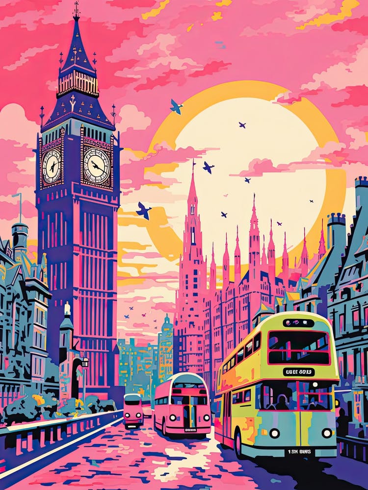 London In Risograph Style 4