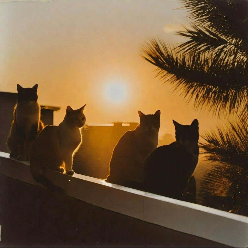 Pretty Sun over cats