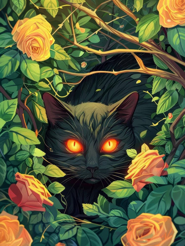 Black Cat In The Forest 5