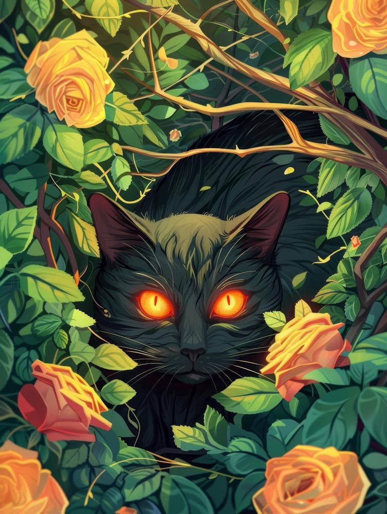 Black Cat In The Forest 5