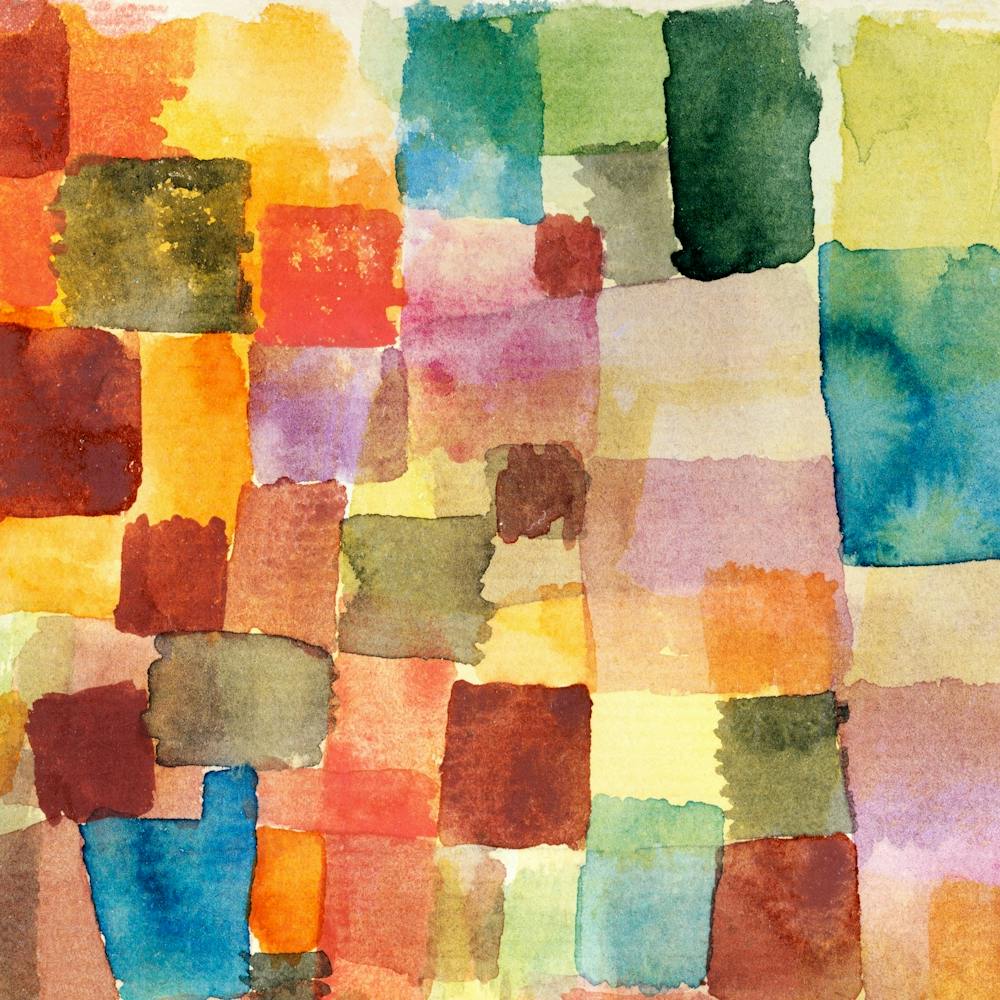 Squares By Klee Watercolor