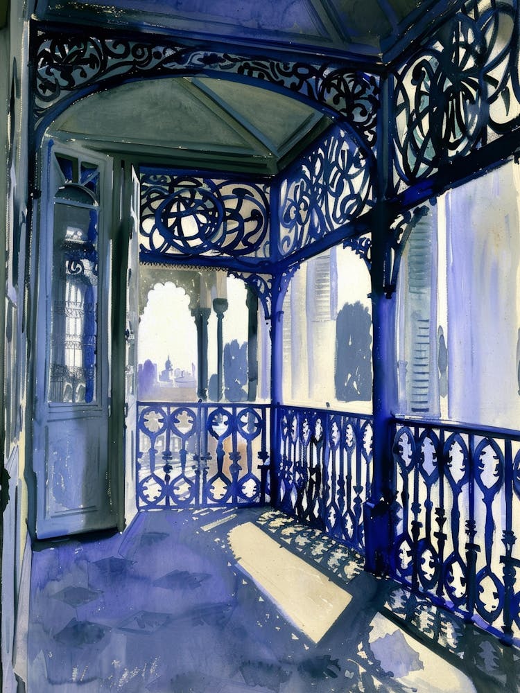 Blaue Veranda
