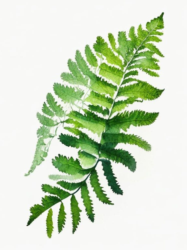 American Maidenhair Fern Watercolour