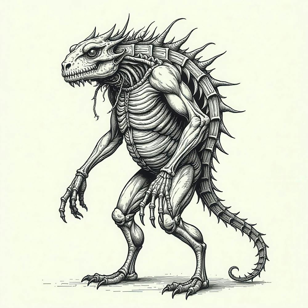 Skelett-Eidechse
