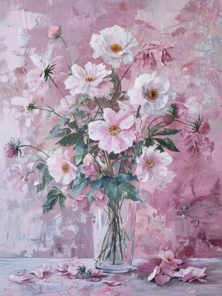 A World Of Flowers Cosmos 2 Painting