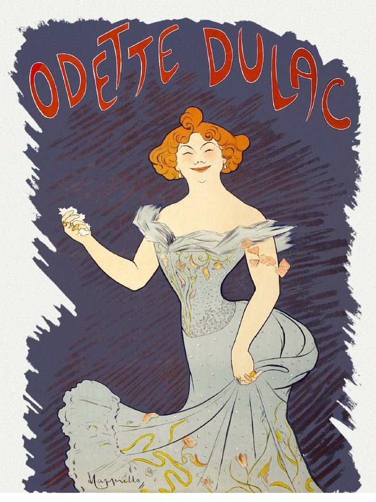 Affiche Publicitaire Française Vintage Odete Dulac