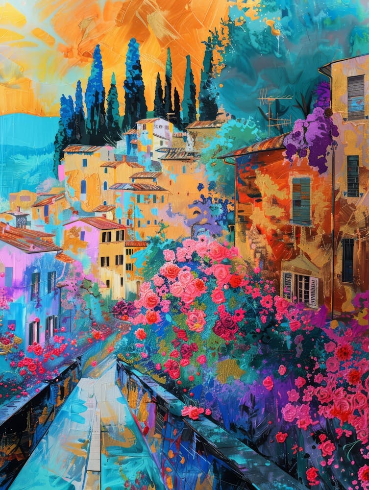 Generate Beautiful Vibrant And Modern Wall Art On Different Themes, Travel, Italy 7