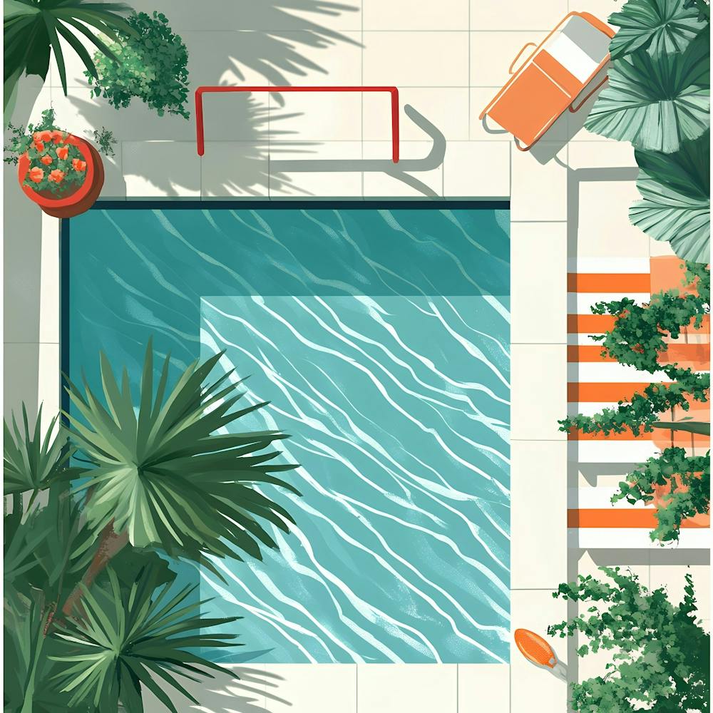 Top View Of A Swimming Pool