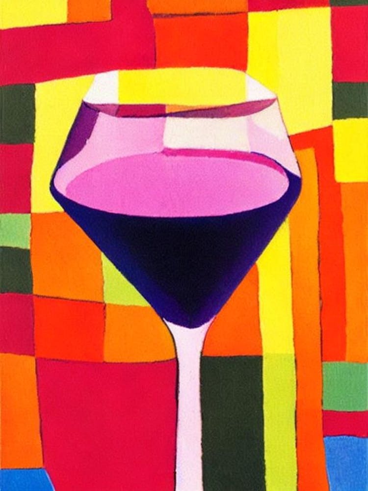 Cosmopolitan Paul Klee Inspired Abstract Cocktail Poster