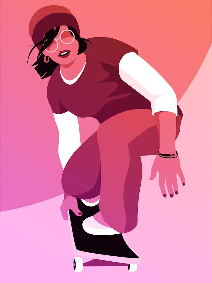 Skater Girl Pinkorange