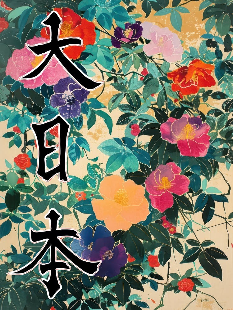 Hokusai  Great Japan Poster Japanese Flowers 16