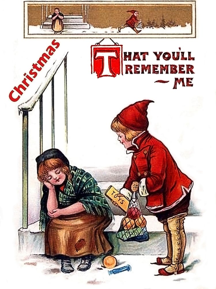 Rich Boy Is Making A Good Deed To A Poor Girl On Christmas