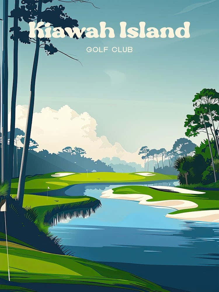 Kiawah Island Golf Club Art Illustration