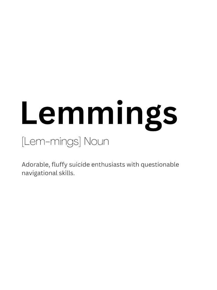 Lemmings Definition Meaning 1