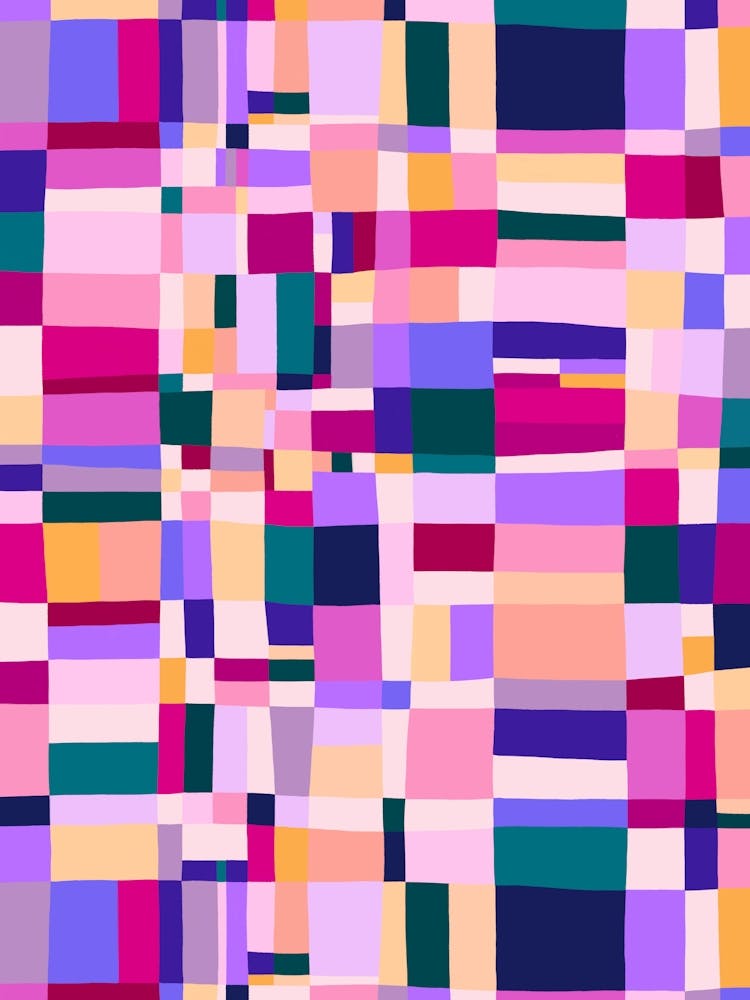 Austin Painted Abstract - Pink