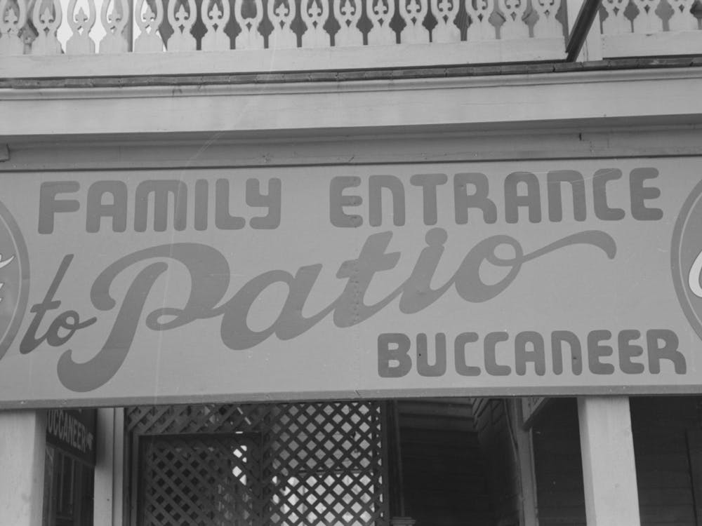Family Entrance To Nightclub, Corpus Christi, Texas By Russell Lee