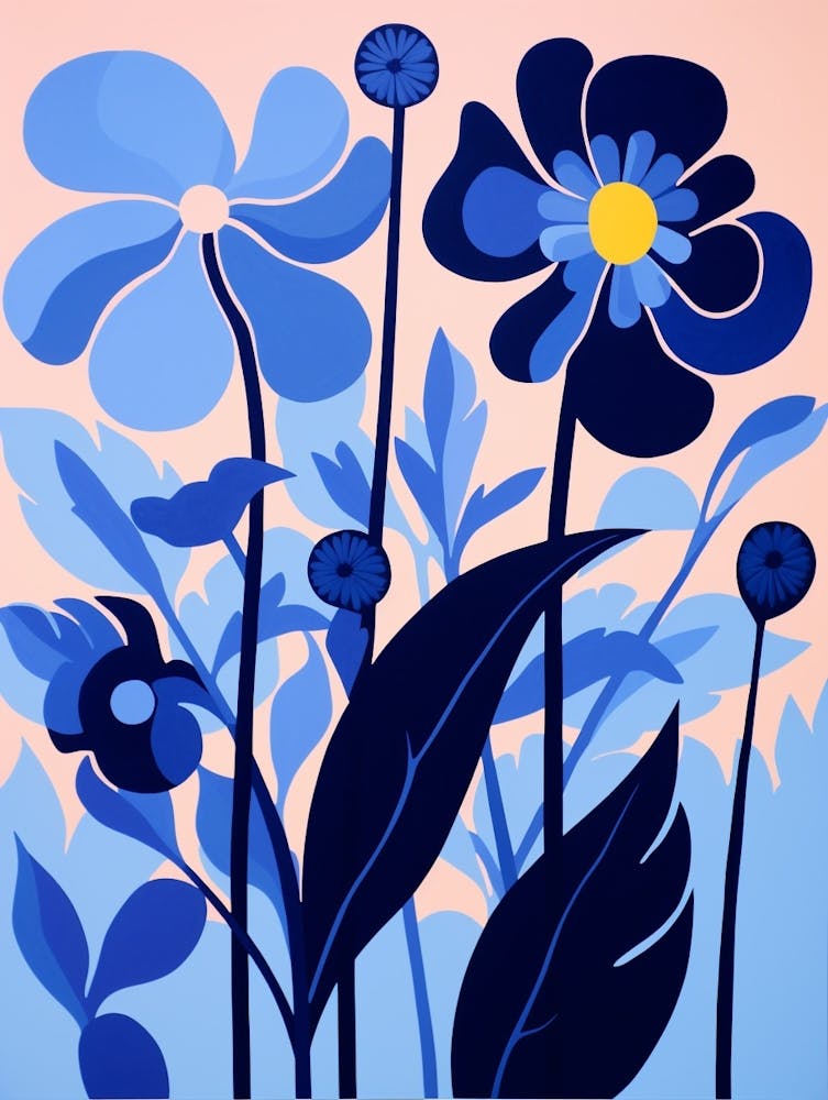 Blue Flower Illustration Iris 3