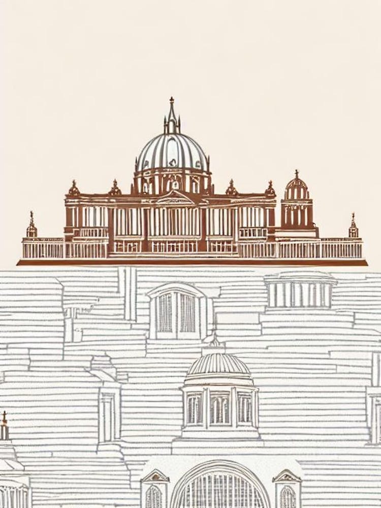 Berliner Dom 1 Berlin Boho Landmark Illustration