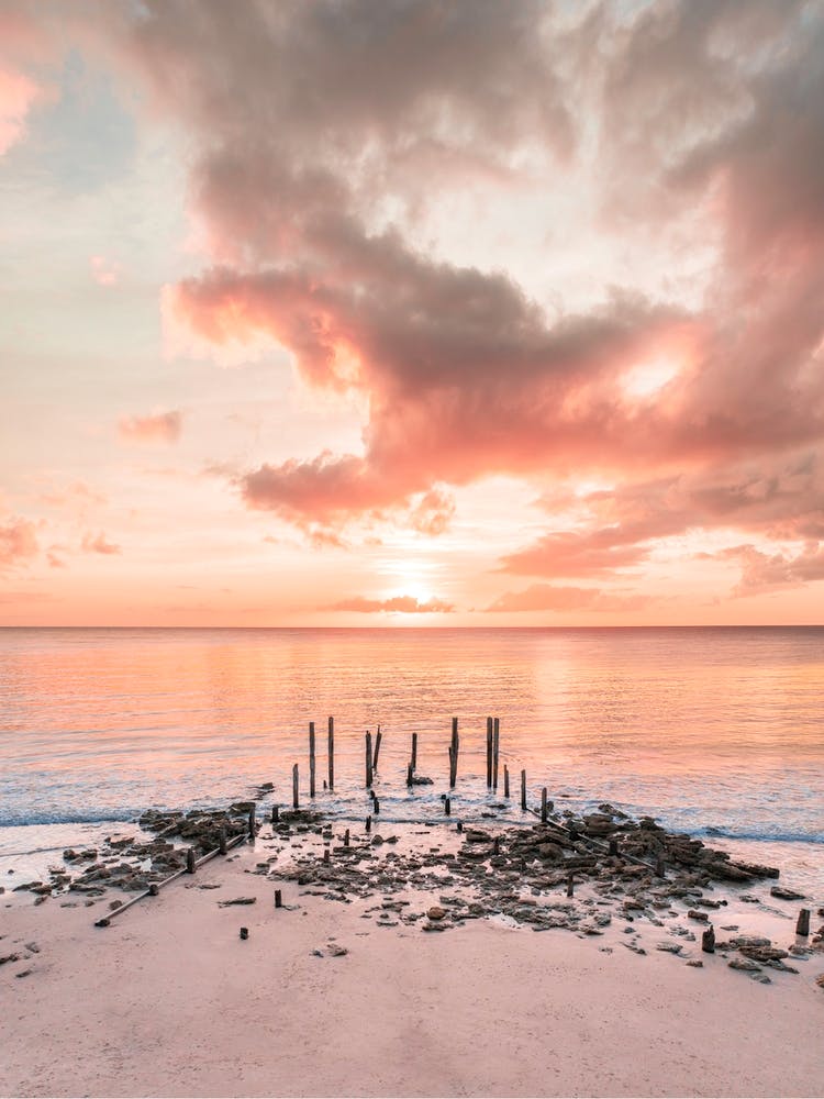 Pastel Broken Beach Sunset