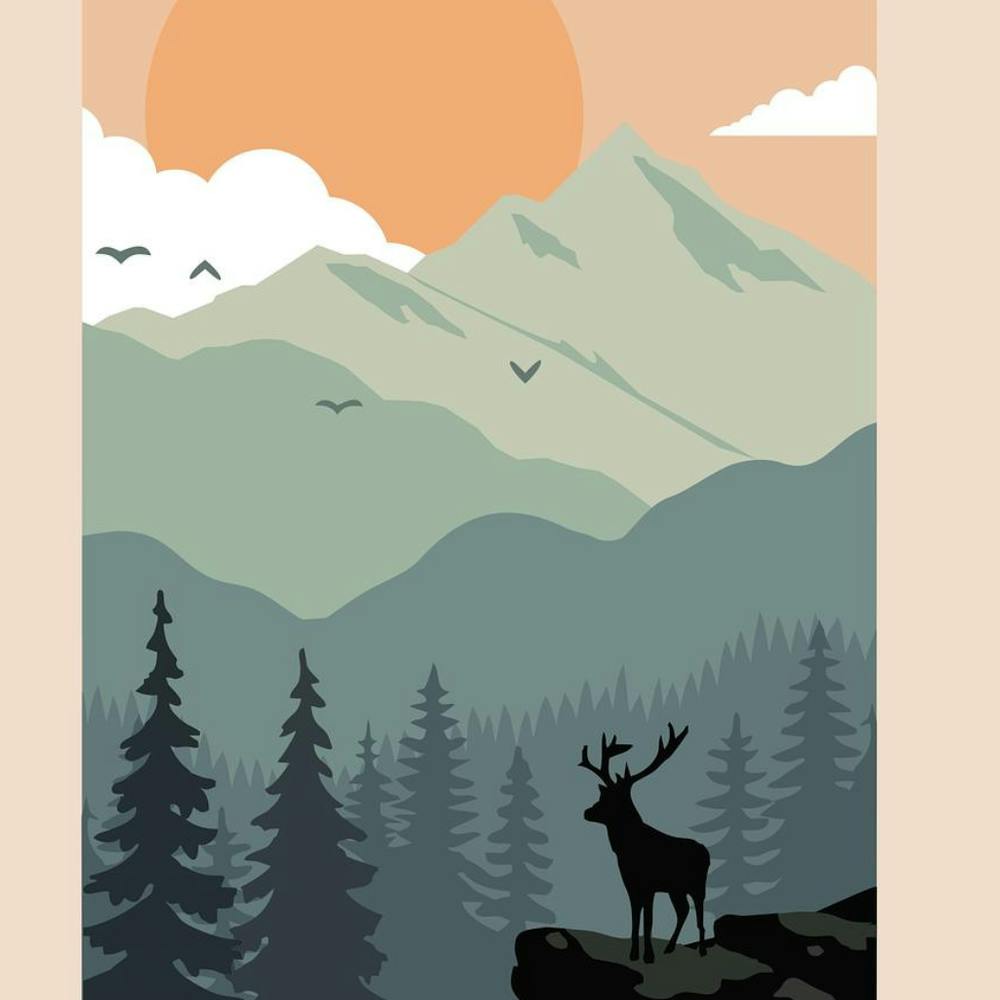 Deer In The Mountains