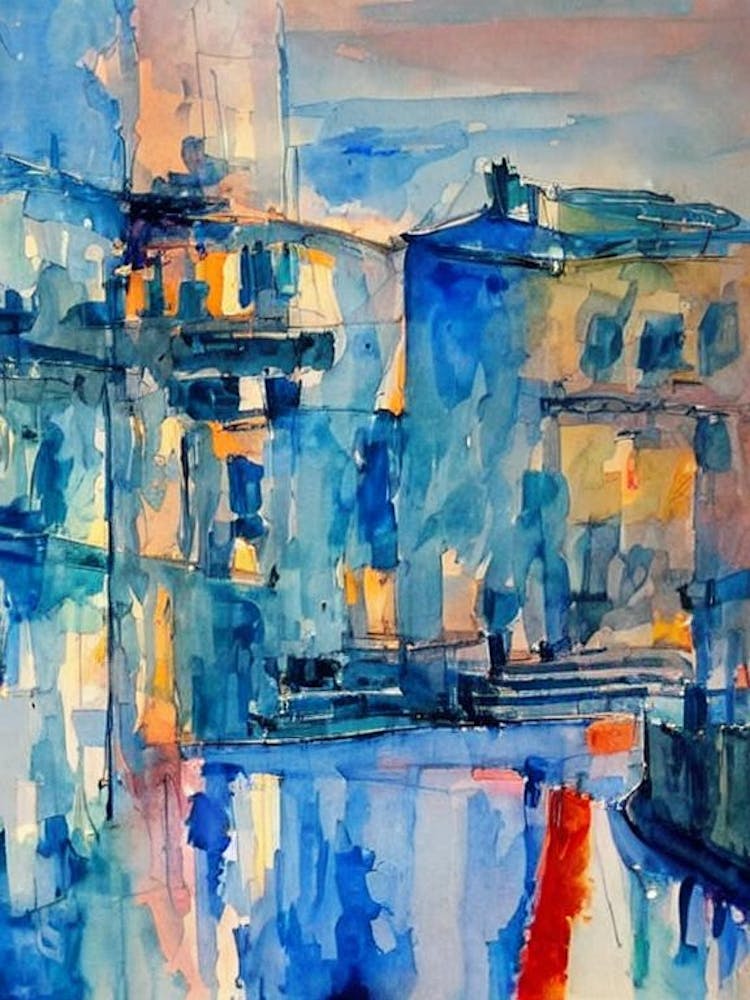Port Of Genoa Italy Abstract Block 1 harbour