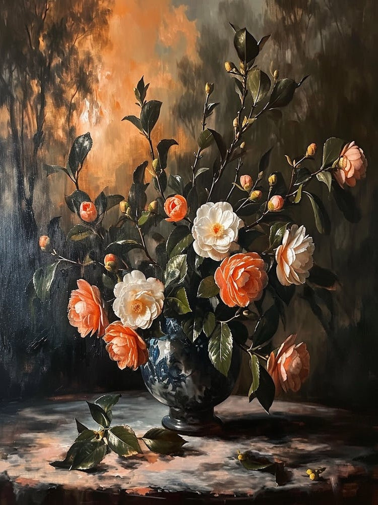 Baroque Floral Still Life Camellia 4