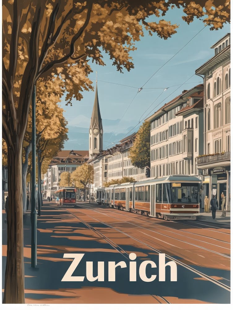 Aihrgdesign A Classic 1960s Travel Poster For Zurich Showcasi 83a18329 C649 4961 975d 80b14bcf05dc 3