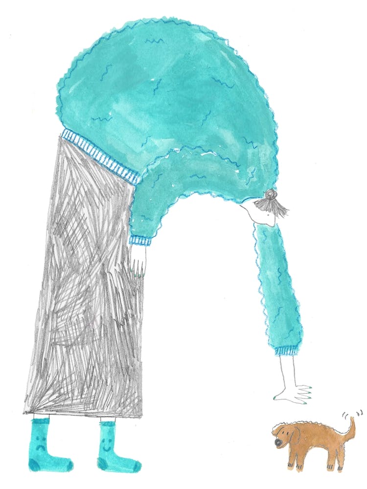 Tiny Puppy Or Big Lady