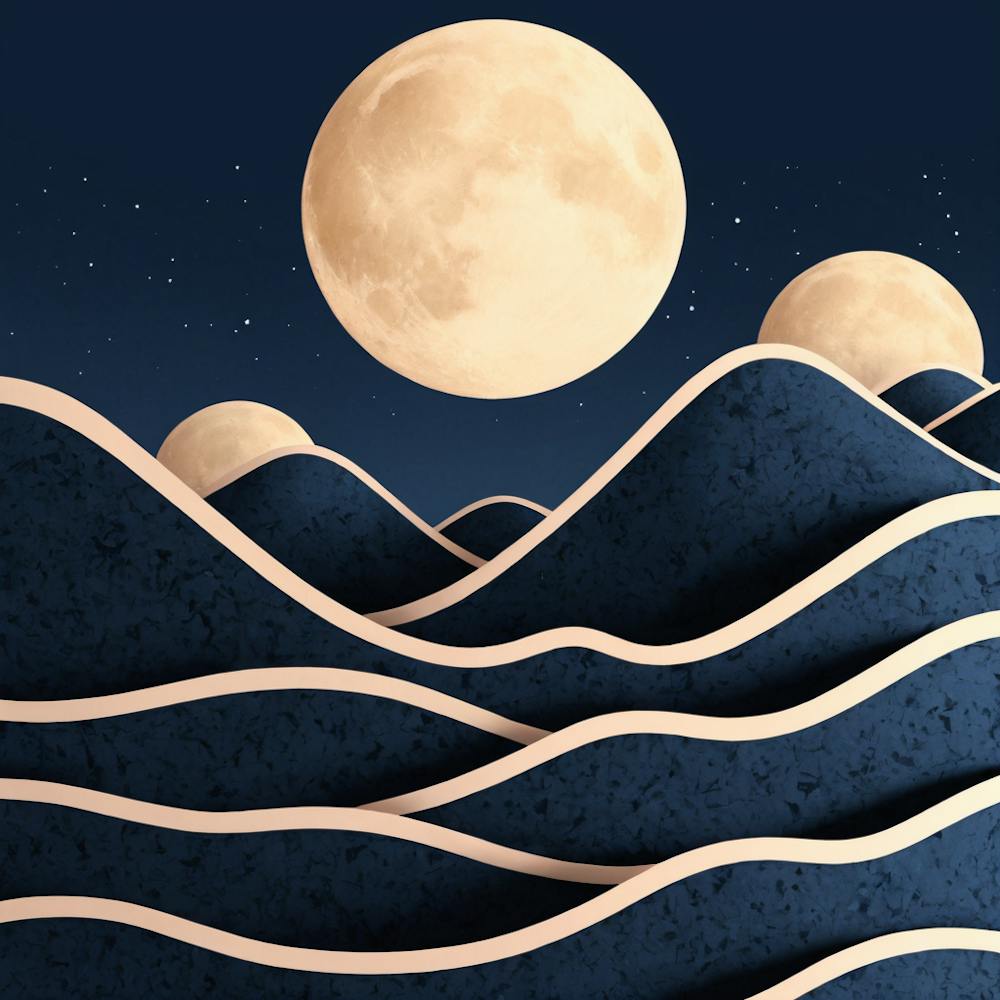 Moon And Waves 29