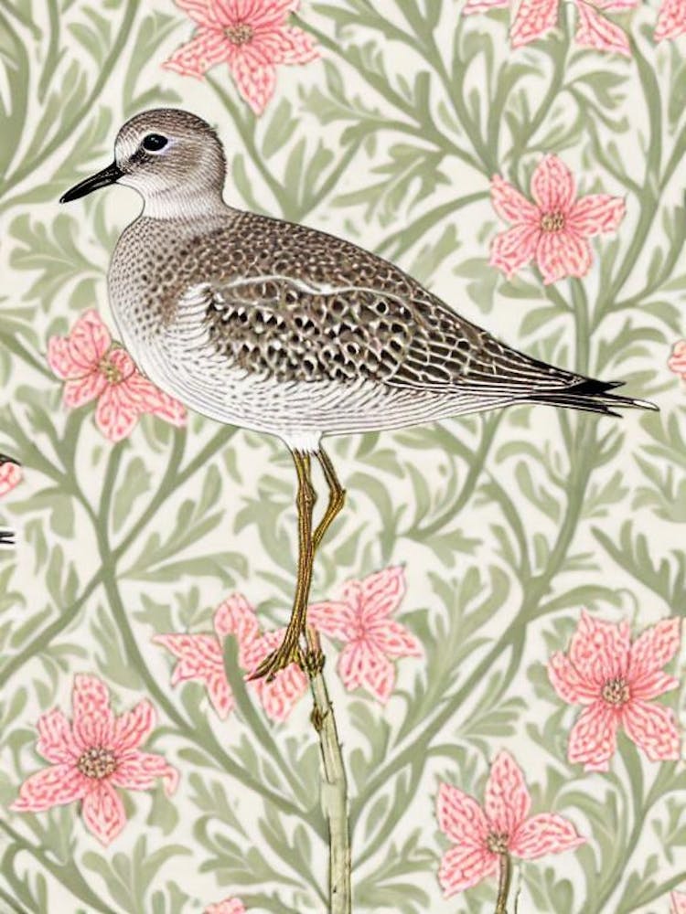 Grey Plover William Morris Style Bird