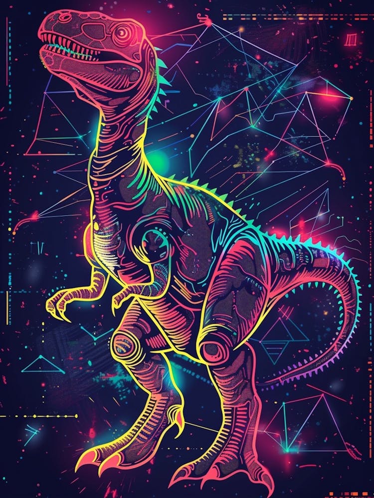Futuristic Dinosaur Constellation