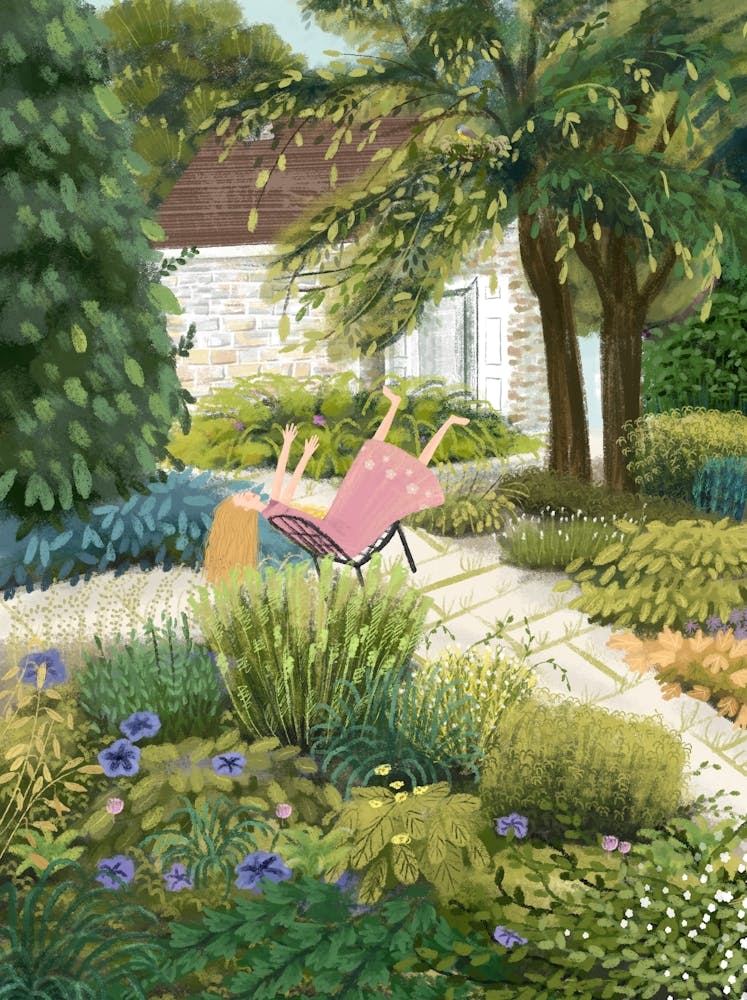 Girl In A Garden