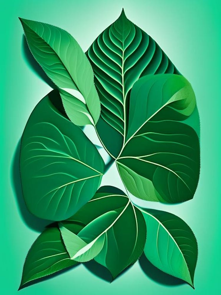 Feuille de menthe verte inspirée vibrante 3