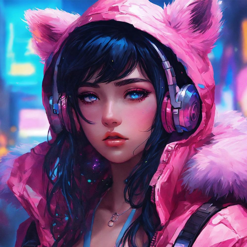 Anime-Stil, schönes und atemberaubendes Kunstwerk,