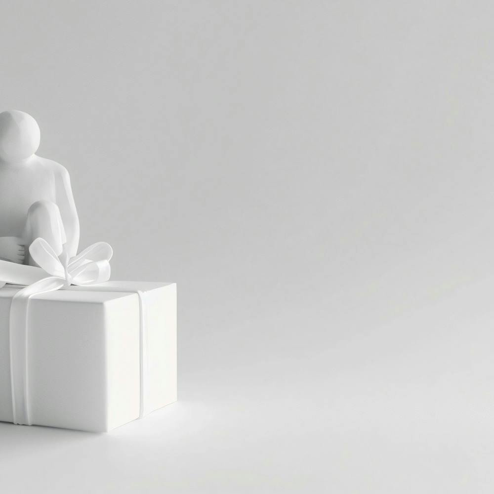 Gift Box With A Person Inside