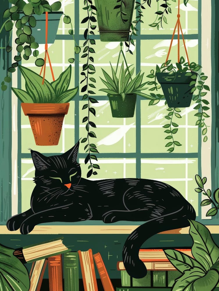 Cat On The Window Sill 3