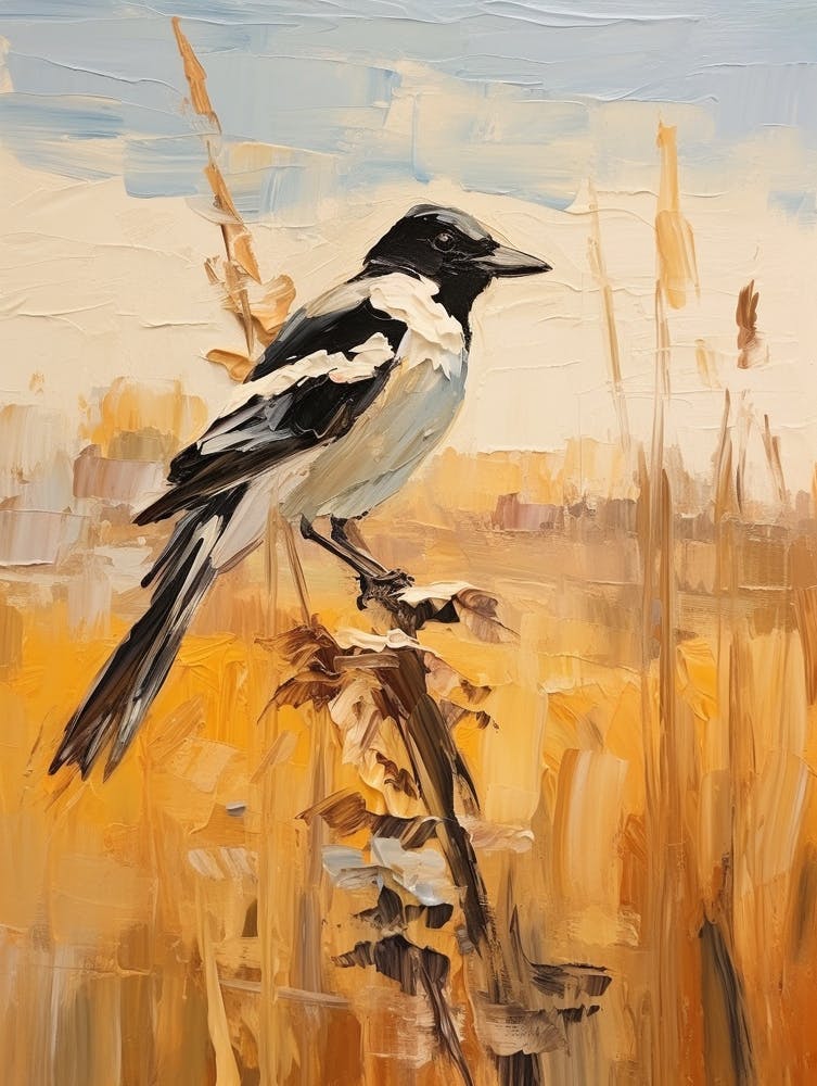 Bird Painting Magpie 8