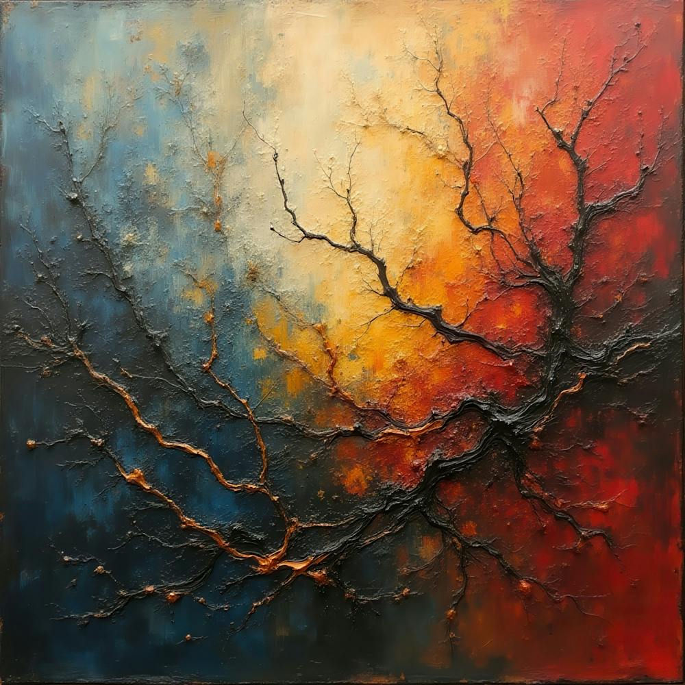 Abstract Tree Painting