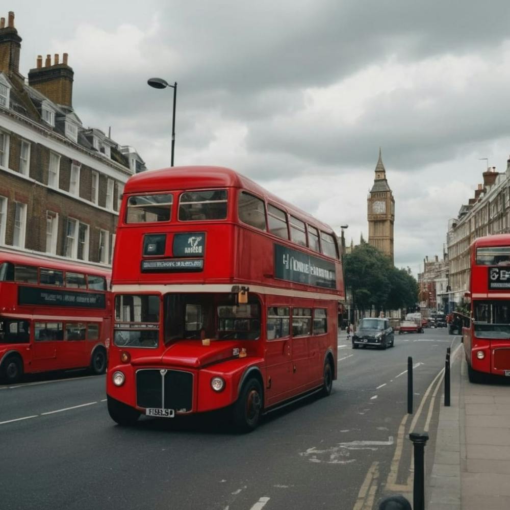 Red Double Decker Buses In London