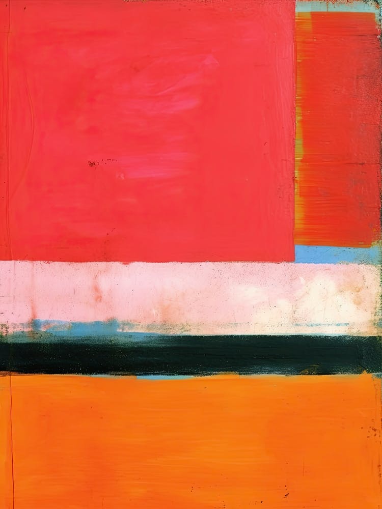 Orange And Red Abstract Painting 8