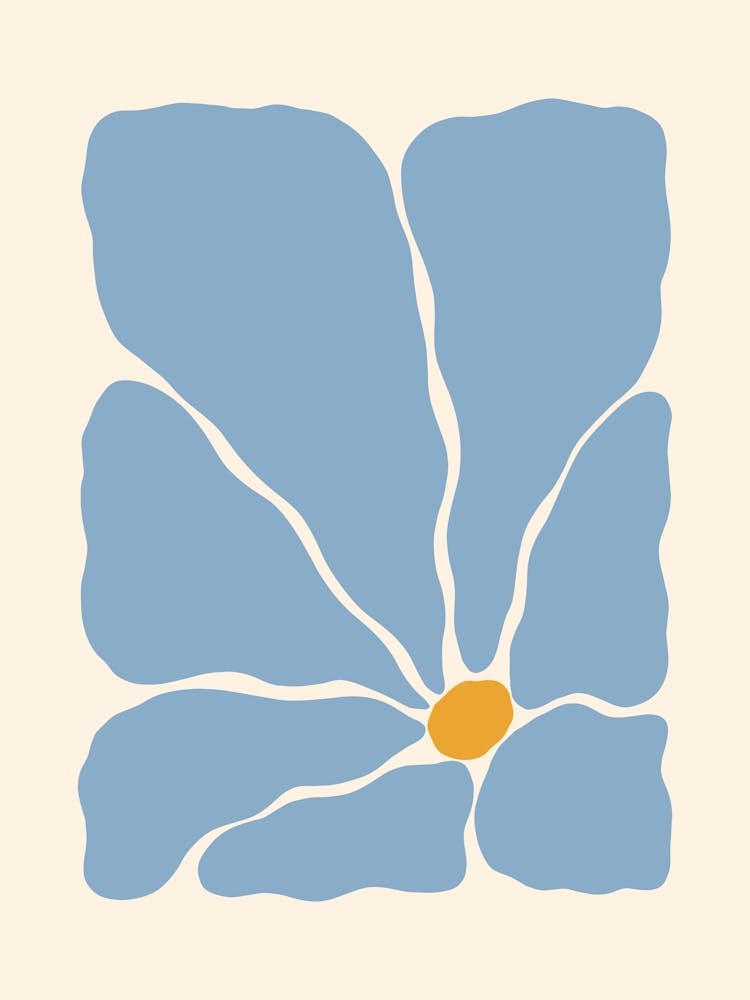 Abstract Flower 02 - Light Blue