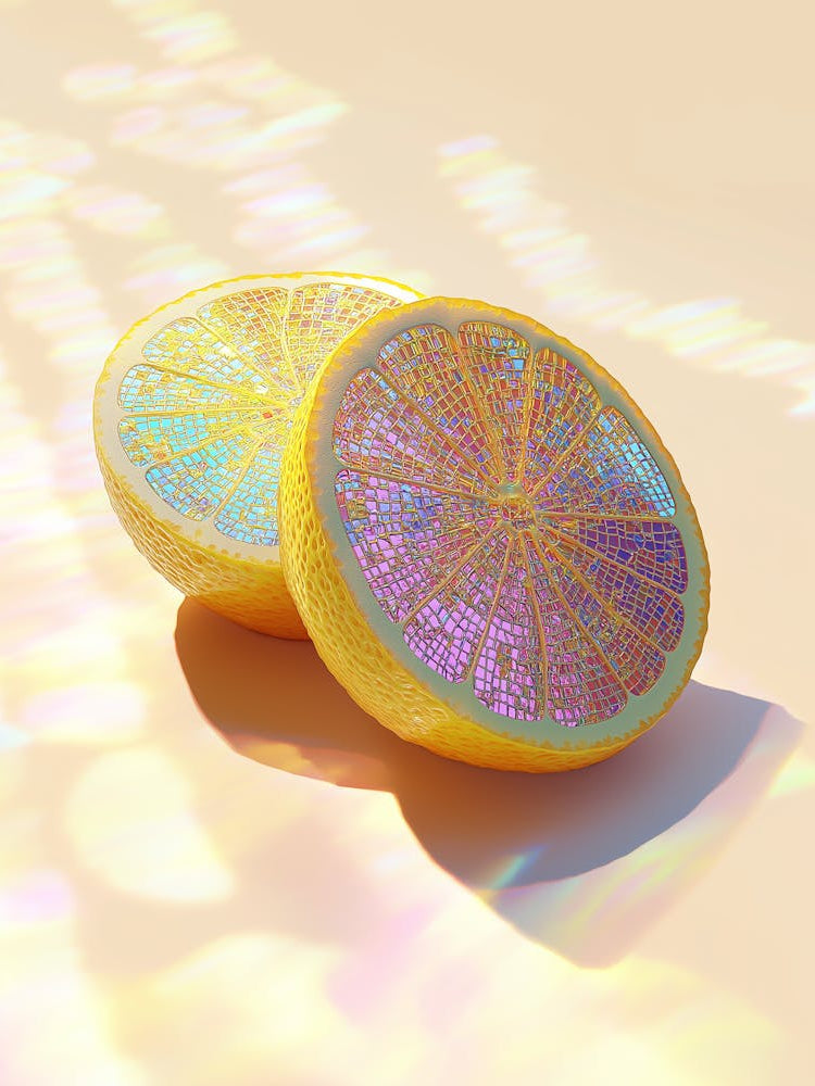 Disco Lemons Art, Glam Disco Ball Lemons