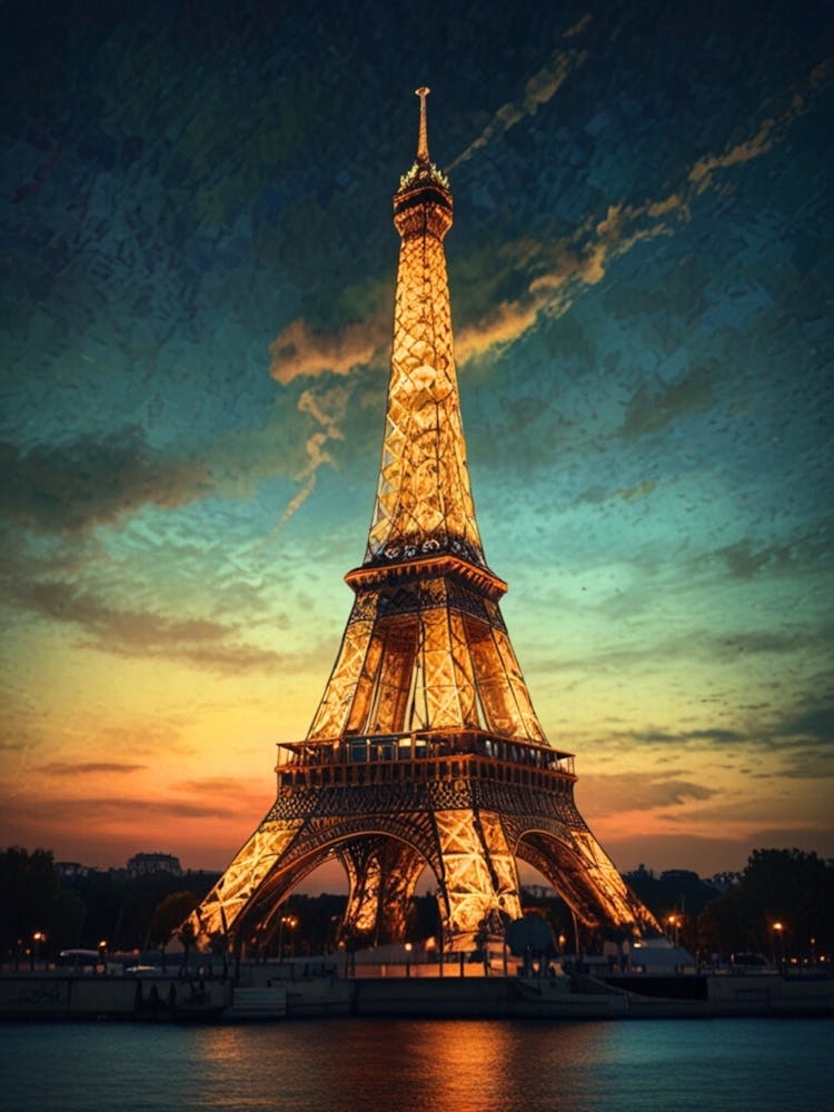 Eiffel Tower At Sunset 1